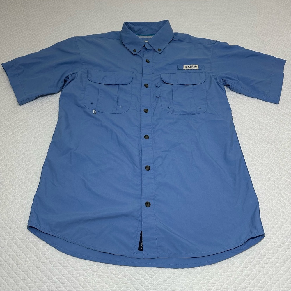 Magellan Outdoors Light Blue Men’s Fish Gear Relaxed Fit Shirt Sz XS